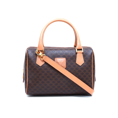 Celine 2way Schulter Macadam Handtasche Brown WS4992