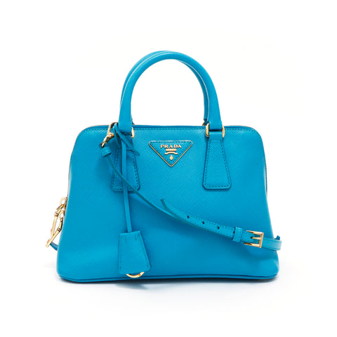 Prada 2way Saffiano肩带蓝色WS5049