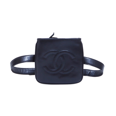 シャネル CHANEL ココマーク 1番台 ウエストバッグ ブラック WS5158