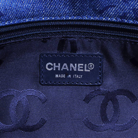 シャネル CHANEL デニム 7番台 プラチェーン ショルダーバッグ ブルー WS5166