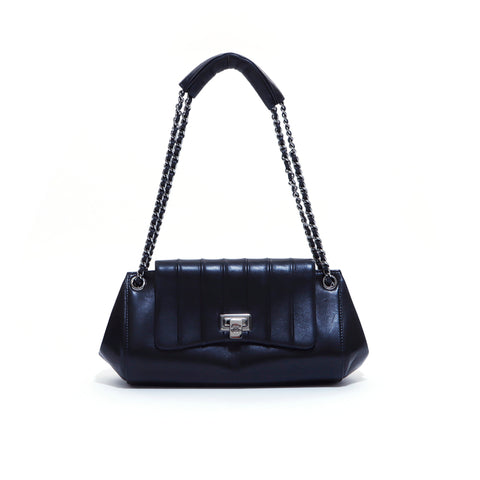 香奈儿香奈儿(Chanel Chanel)第7号新的Mademoiselle连锁肩袋黑色WS5201