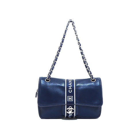 香奈儿可可马克运动线拳打9号肩袋海军WS5202