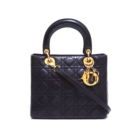 克里斯蒂安·迪奥(Christian dior)金色硬件服装女士Dior手提包黑色WS5264