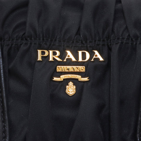 プラダ PRADA ギャザー 2way ショルダーバッグ ブラック WS5279