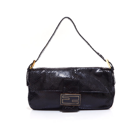 Fendi Leather Baggeette手提包黑色WS5307