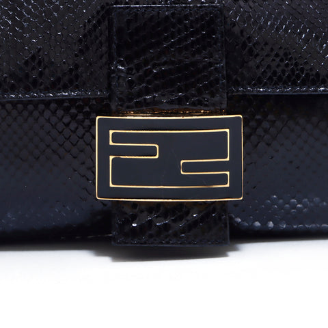 フェンディ FENDI レザー バゲット ハンドバッグ ブラック WS5307