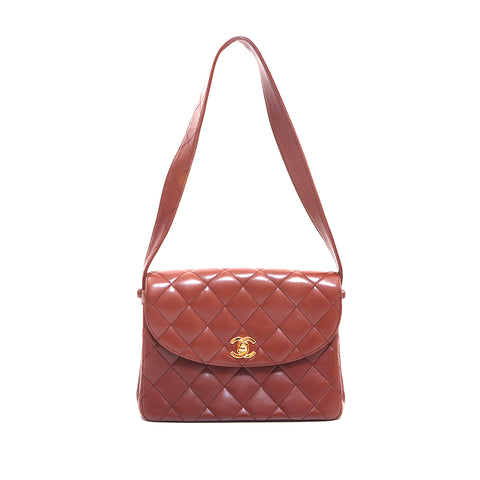 香奈儿香奈儿(Chanel Chanel)4号Matelasse手提包棕色WS5352