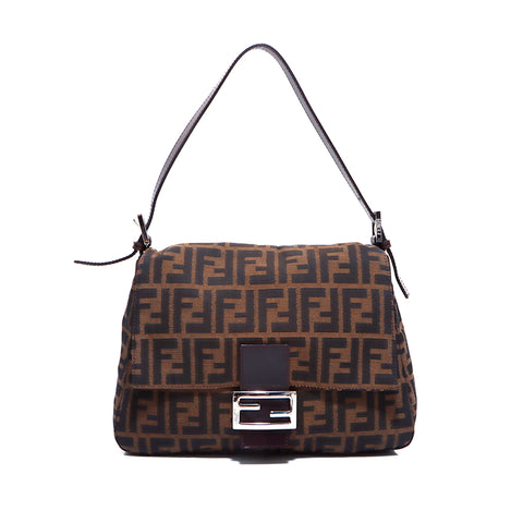 FENDI Mamma Bagget Shoulder Bag Brown WS5400