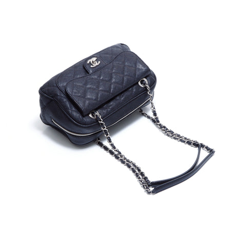 シャネル CHANEL キャビアスキン ココマーク ハンドバッグ レザー ブラック WS5454