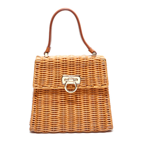 Salvatore Ferragamo Gancini篮子袋手提包棕色WS5461