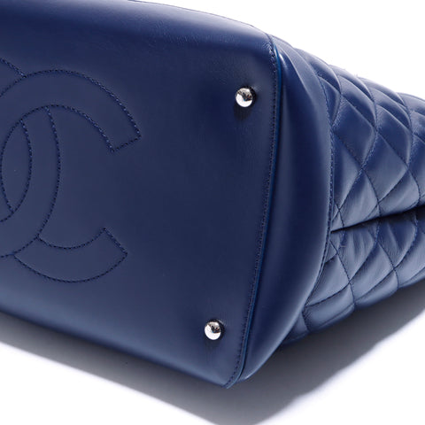 Chanel Chanel 25 Tote à 2 voies Silver Bag Navy WS5552