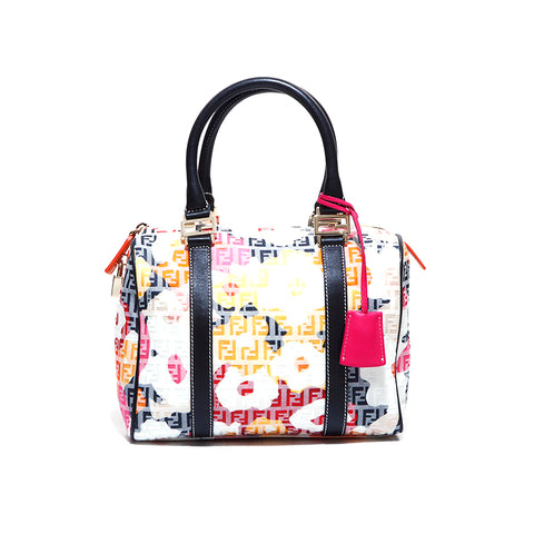 Fendi Zucchino迷你波士顿袋帆布多色WS5613
