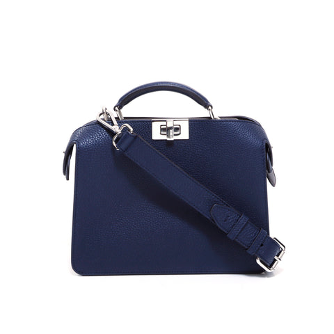 Fendi Peekaboo IC您2Way手提包海军WS5651
