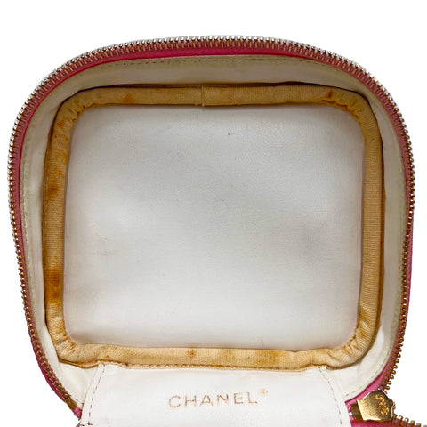 シャネル CHANEL キャビアスキン バニティ  ハンドバッグ レザー ピンク eit0120