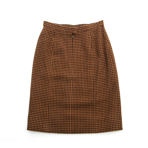 Chanel CHANEL Tweed Belt Jacket Skirt Setup Brown EIT0407