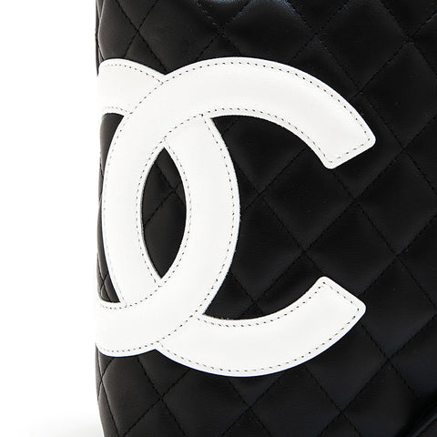 Chanel Chanel Cambon Line Matrasse -Tasche Schwarz EIT0588