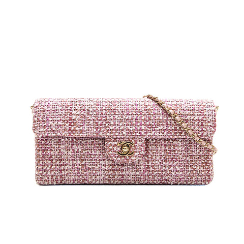 Chanel Chanel Tweed -Ketten -Umhängetasche Pink EIT0615