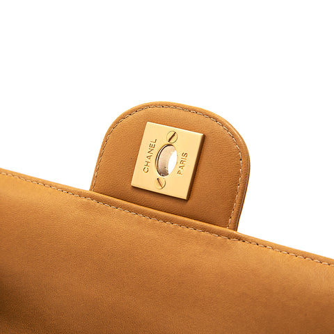 Chanel CHANEL Chocolate Bar Chain Shoulder Bag Beige EIT0621