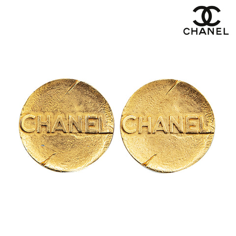 Chanel Chanel Logo Round Ohrring Gold EIT0688