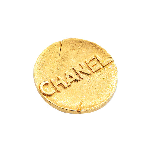 Chanel Chanel Logo Round Ohrring Gold EIT0688