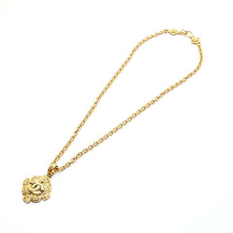 Vintage Chanel Lion Head Medallion Necklace 