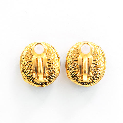 Chanel Chanel Coco Mark Round Ohrringe Gold EIT0701