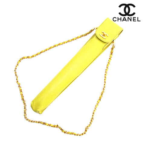 Chanel CHANEL Cavakin Turn Lock Umbrella Yellow EIT0733