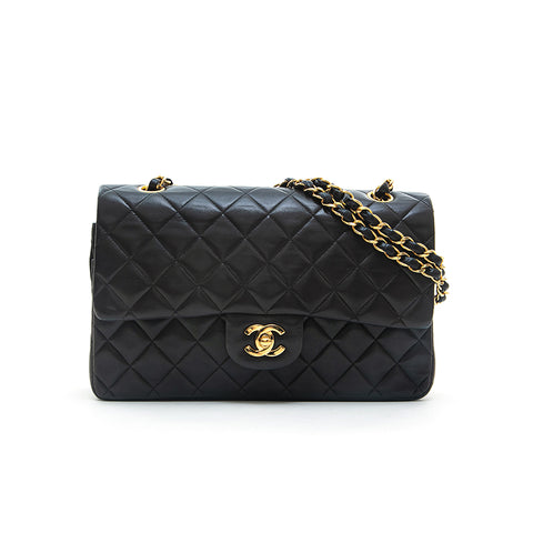 Chanel CHANEL Matrasse Double Flap Chain Shoulder Bag Black EIT0738