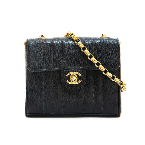 Chanel CHANEL Caviar Mademoisel Visu Chain Shoulder Bag Black