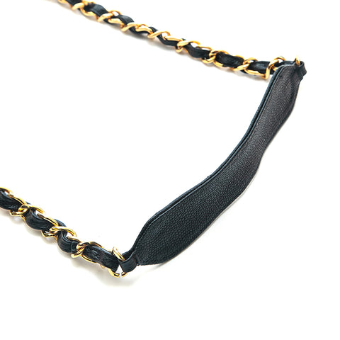 Chanel Chanel Caviar Skin Matrasse Chain d'épaule Black Eit0759