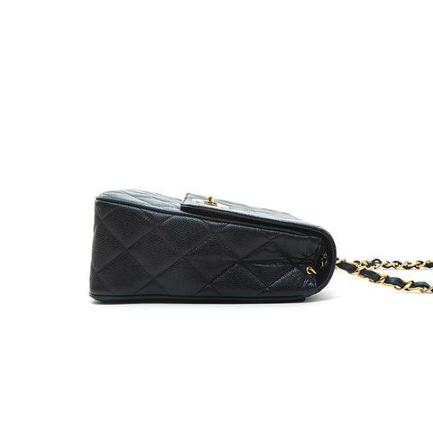 Chanel Chanel Caviar Skin Matrasse Chain d'épaule Black Eit0759