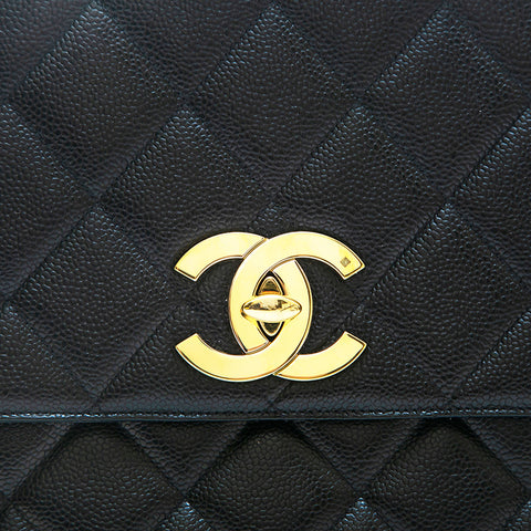 Chanel Chanel Caviar Skin Matrasse Chain d'épaule Black Eit0759