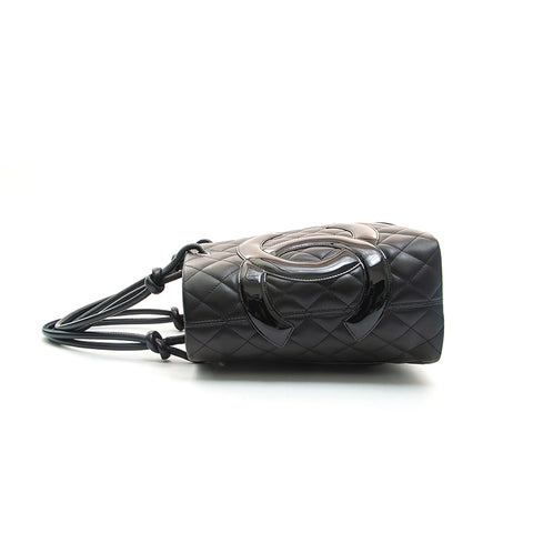 Chanel CHANEL Cambon Line Matrasse Handbag Black EIT0761