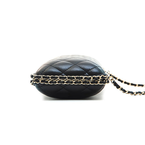 Chanel Chanel Matrasse Gamaguchi离合器链链链袋黑色EIT0773