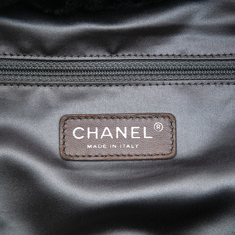 Chanel CHANEL Cocomark Velvet 2WAY Handbag Black EIT0777