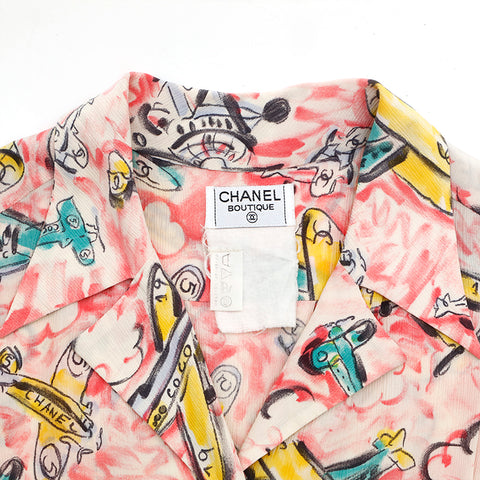 香奈儿香奈儿（Chanel Chanel）飞行衬衫一张粉红色EIT0866