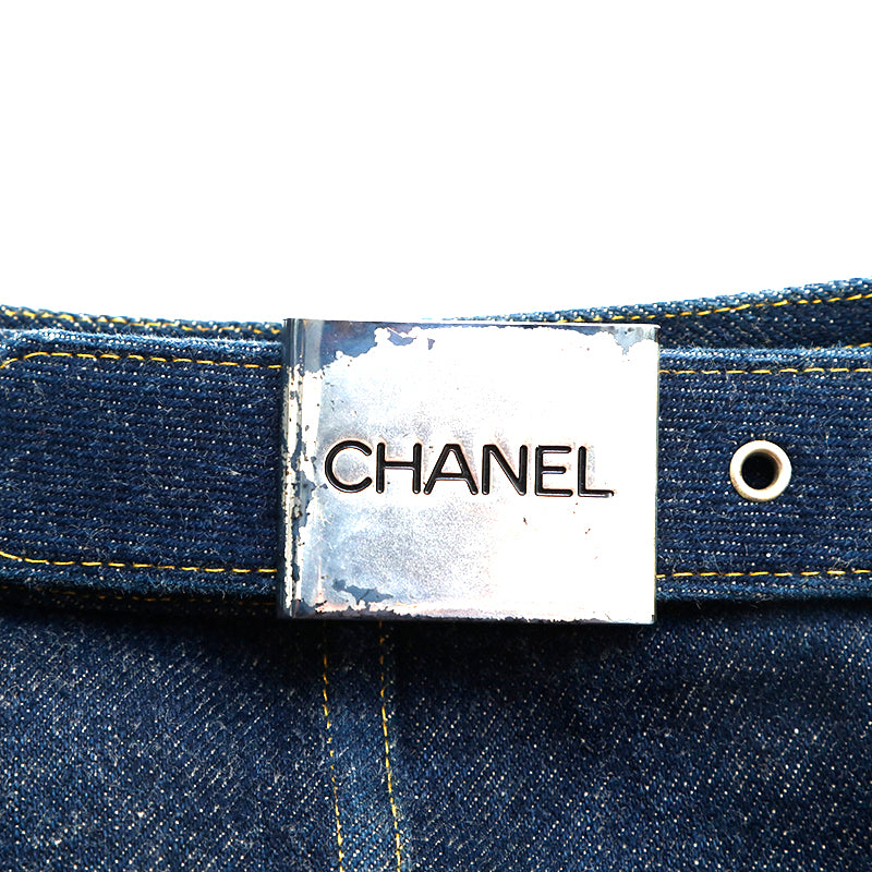 シャネル CHANEL デニム ベスト ジャケット スカート 3P セットアップ