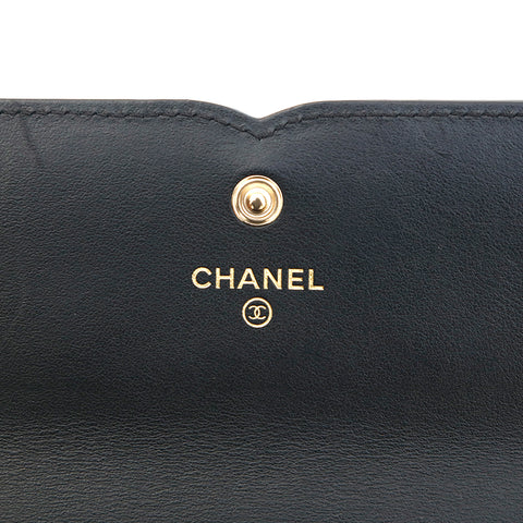 Chanel Chanel Coco Mark Caviar Skin Filigley Long portefeuille noir EIT0946