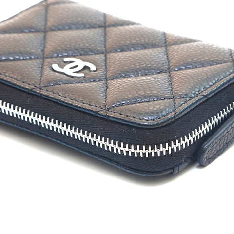Chanel CHANEL Coco Mark Caviar Skin Matrasse Case Case Black EIT0947