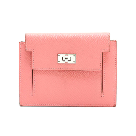 Hermes Hermes Kelly Compact EPSON P Metal Riches CARTE CARCHE COIN Y GRAVED 2020 FLAMINGO EIT0949