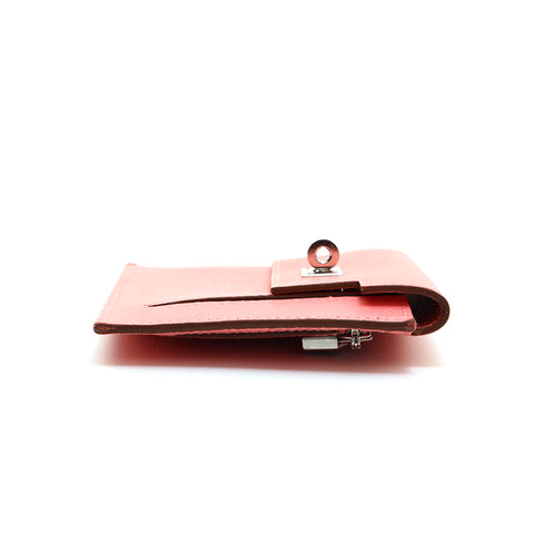 Hermes Hermes Kelly compact epson P Metal Card Case Case Y Case Y Gravée 2020 Flamingo EIT0949