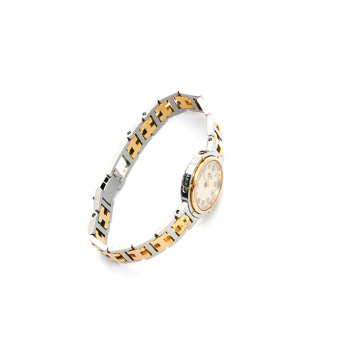 Hermes Hermes Clipper combinaison Quartz Watch Silver x Gold EIT0950