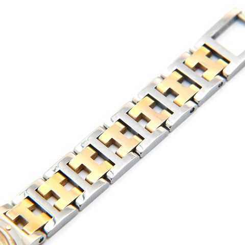 Hermes Hermes Clipper combinaison Quartz Watch Silver x Gold EIT0950