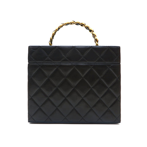 Chanel Chanel Matelasse mit Spiegel Eitelkeit Handtasche Schwarz EIT1014