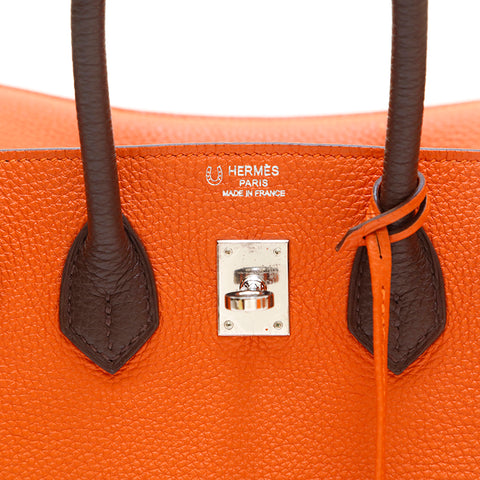 エルメス HERMES バーキン25 パーソナルオーダー ハンドバッグ □O刻印 2011年 トゴ カプシーヌxモカ eit1023