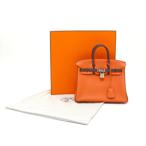 エルメス HERMES バーキン25 パーソナルオーダー ハンドバッグ □O刻印 2011年 トゴ カプシーヌxモカ eit1023