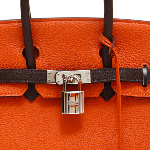 エルメス HERMES バーキン25 パーソナルオーダー ハンドバッグ □O刻印 2011年 トゴ カプシーヌxモカ eit1023