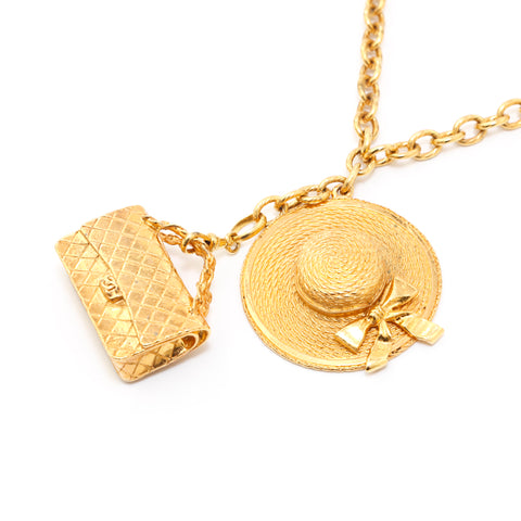 Chanel Chanel Matelasse Bag草帽链条项链Gold EIT1034