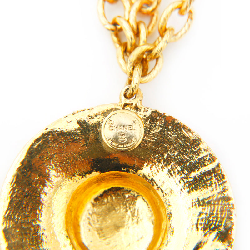 シャネル CHANEL マトラッセバッグ 麦わら帽子 チェーン