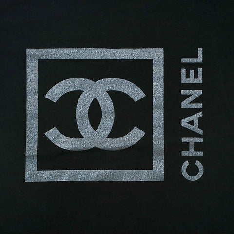 シャネル CHANEL スポーツライン ココマーク ラメプリント 半袖Ｔシャツ ブラック eit1107